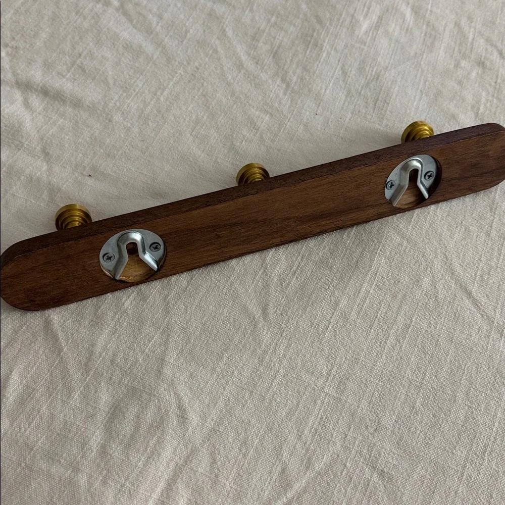 Elegant Gold and Brown Wall Hook Rack